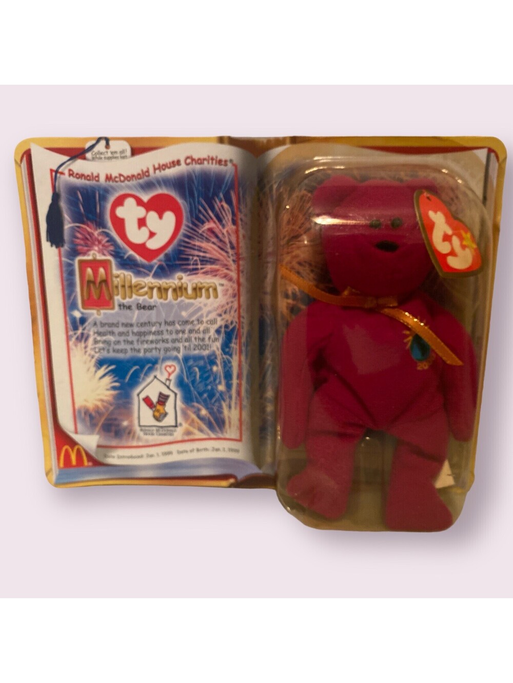 Ronald McDonald House Charities Beanie Babies Millennium Bear Ty New In Package